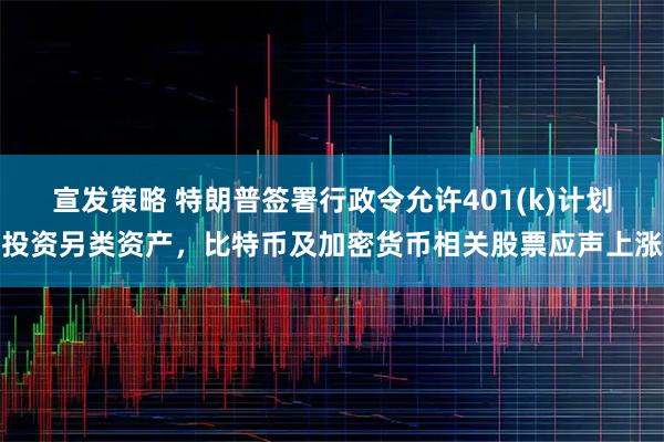 宣发策略 特朗普签署行政令允许401(k)计划投资另类资产，比特币及加密货币相关股票应声上涨