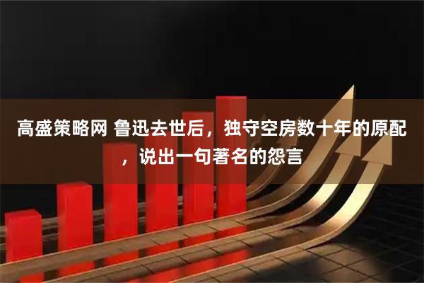 高盛策略网 鲁迅去世后，独守空房数十年的原配，说出一句著名的怨言